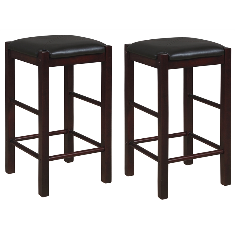 Riverbay Furniture Five Piece Wood Faux Marble Tavern Set in Espresso