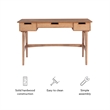 Riverbay Furniture Rubberwood Natural Desk Rectangular With Drawers 51