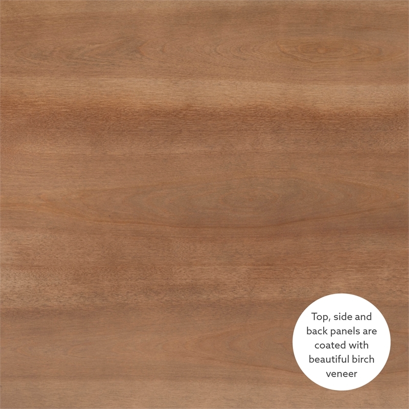 Riverbay Furniture Rubberwood Natural Desk Rectangular With Drawers 51