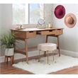 Riverbay Furniture Rubberwood Natural Desk Rectangular With Drawers 51