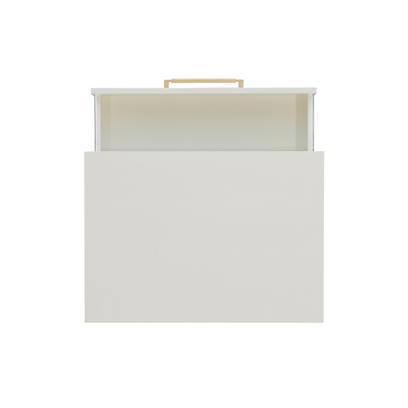 Riverbay Furniture Wood Two Drawer Nightstand in White