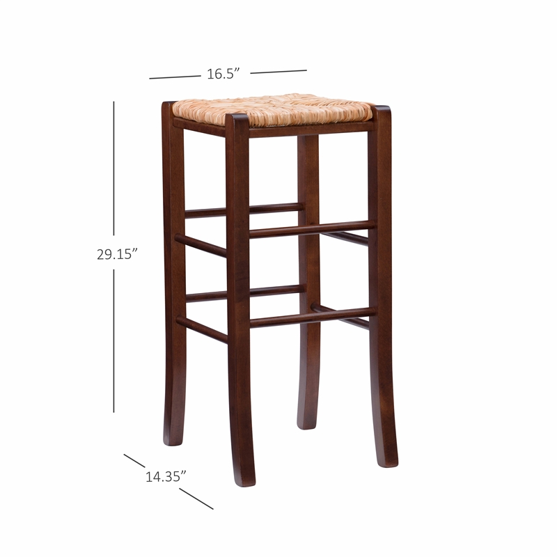 Riverbay Furniture Traditional Backless Set of Two Wood 29