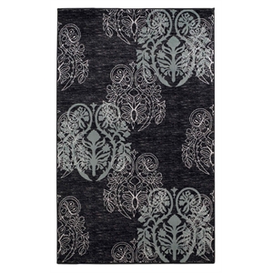 Riverbay Furniture Transitional Machine Made Polypropylene 5'x7'6&quot Rug in Black