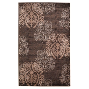 Riverbay Furniture Transitional Machine Made Polypropylene 5'x7'6&quot Rug in Brown