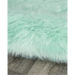 Riverbay Furniture Transitional Faux Fur Tufted Acrylic 5'x7' Rug in Blue