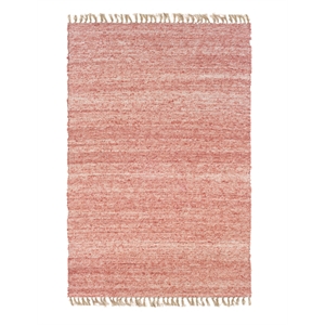 Riverbay Furniture Loop Hand Woven Wool 7'10&quotx10'4&quot Rug in Red and Natural