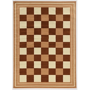Riverbay Furniture Transitional Machine Polypropylene 6'5&quotx9'3&quot Rug in Beige