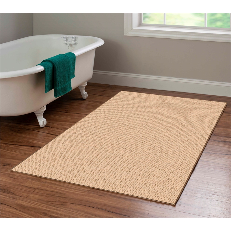 Riverbay Furniture Transitional Hand Tufted Wool 3'x5' Rug in Natural