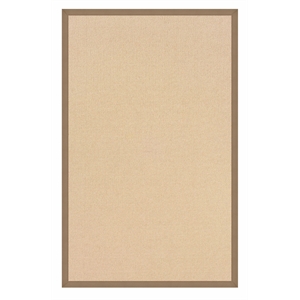 Riverbay Furniture Transitional Machine Tufted Wool 4'x6' Rug in Natural/Beige