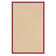 Riverbay Furniture Transitional Machine Tufted Wool 4'x6' Rug in Natural and Red