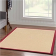 Riverbay Furniture Transitional Machine Tufted Wool 5'x8' Rug in Natural and Red