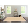 Riverbay Furniture Transitional Machine Tufted Wool 8'x11' Rug in Natural/Blue