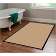 Riverbay Furniture Transitional Machine Tufted Wool 4'x6' Rug in Sisal and Black