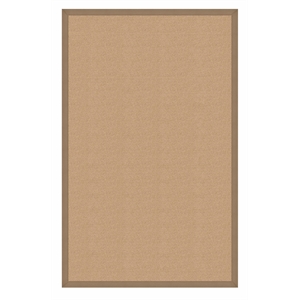 Riverbay Furniture Transitional Machine Tufted Wool 4'x6' Rug in Sisal and Beige
