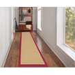 Riverbay Furniture Wool Sisal/Red Runner Rectangular Machine Tufted 2'6