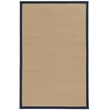 Riverbay Furniture Transitional Machine Tufted Wool 4'x6' Rug in Sisal and Blue