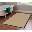 Riverbay Furniture Transitional Machine Tufted Wool 4'x6' Rug in Sisal and Blue