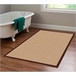 Riverbay Furniture Transitional Machine Tufted Wool 4'x6' Rug in Sisal and Brown