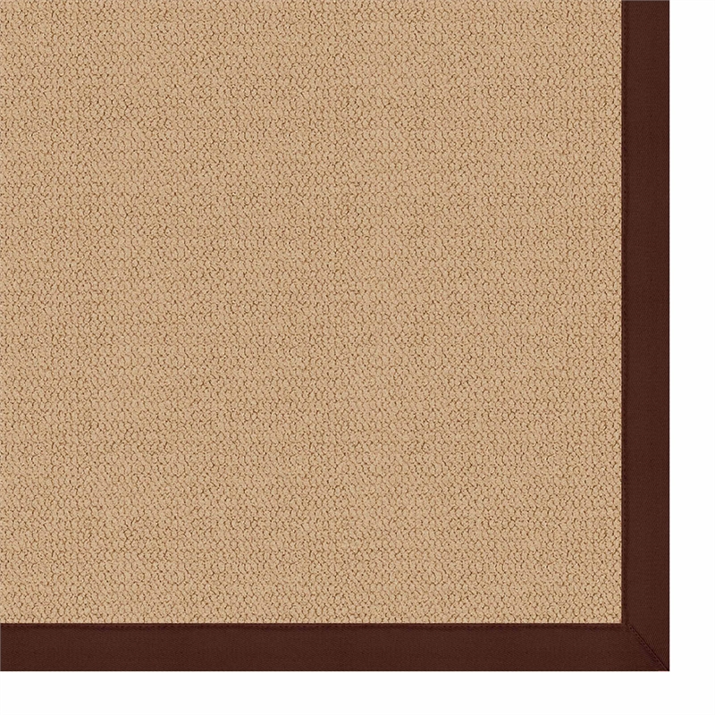 Riverbay Furniture Transitional Machine Tufted Wool 8'x11' Rug in Sisal/Brown