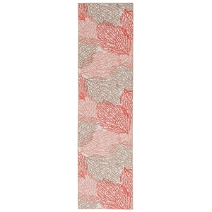 Riverbay Furniture Transitional Washable Polyester 2'x8' Rug in Ivory