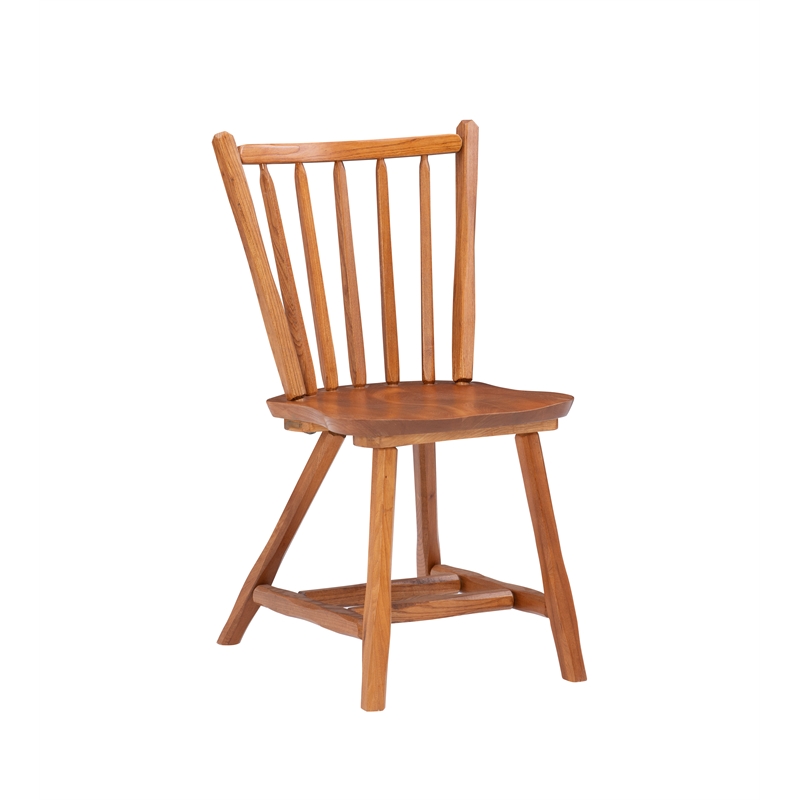 Riverbay Furniture Solid Wood Set of Two Side Chairs in Medium Oak Brown