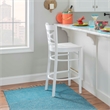 Riverbay Furniture Transitional Solid Wood Set of Two Barstools in White