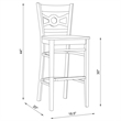 Riverbay Furniture Transitional Solid Wood Set of Two Barstools in White