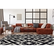 Riverbay Furniture Transitional Polyester 8'x10' Rug in Ivory and Black