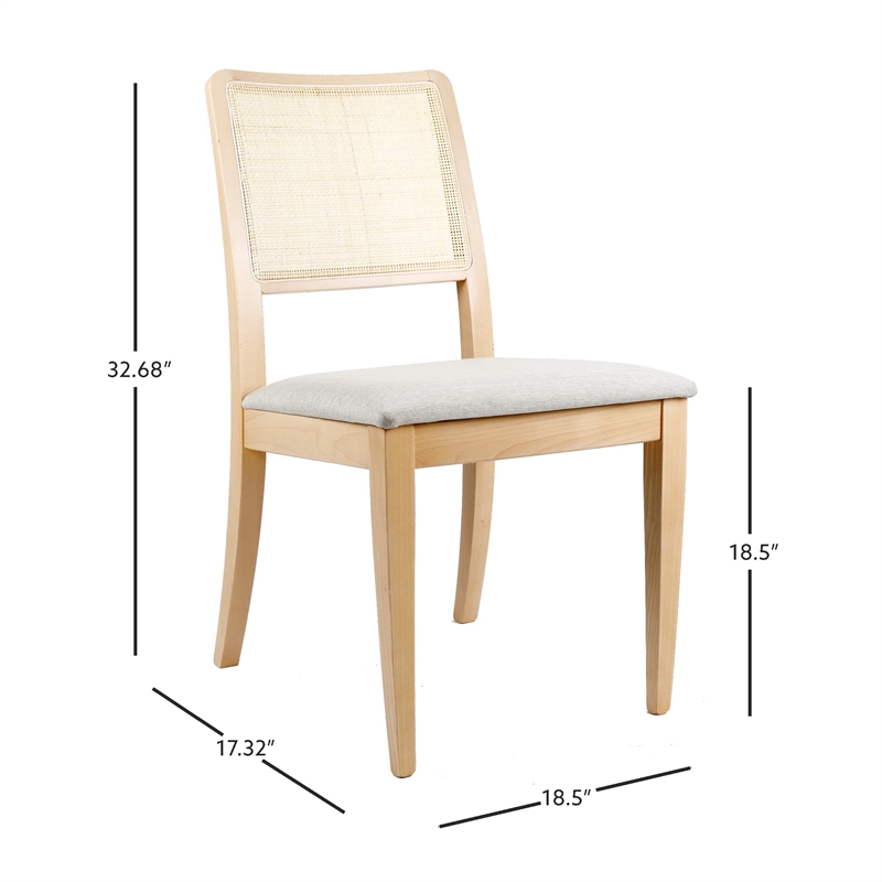 Riverbay Furniture Traditional Beech Wood Chair in Natural