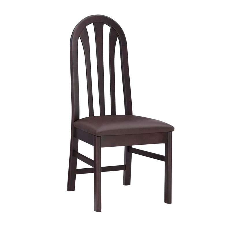 Riverbay Furniture Modern Wood Set of Two Side Chairs in Brown