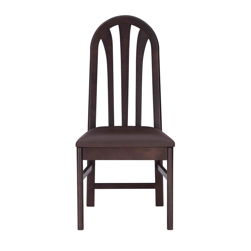 Riverbay Furniture Modern Wood Set of Two Side Chairs in Brown