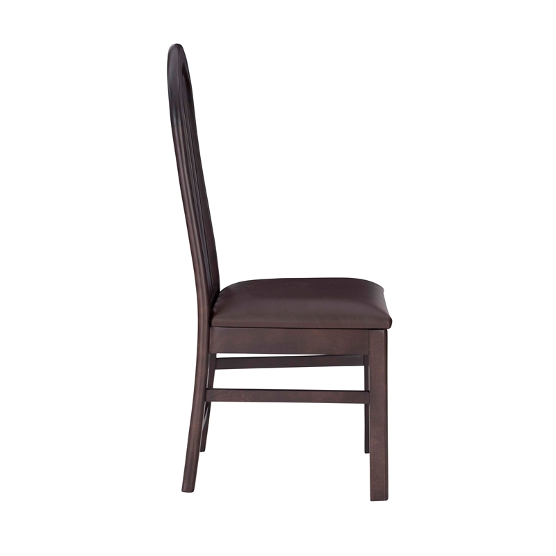 Riverbay Furniture Modern Wood Set of Two Side Chairs in Brown