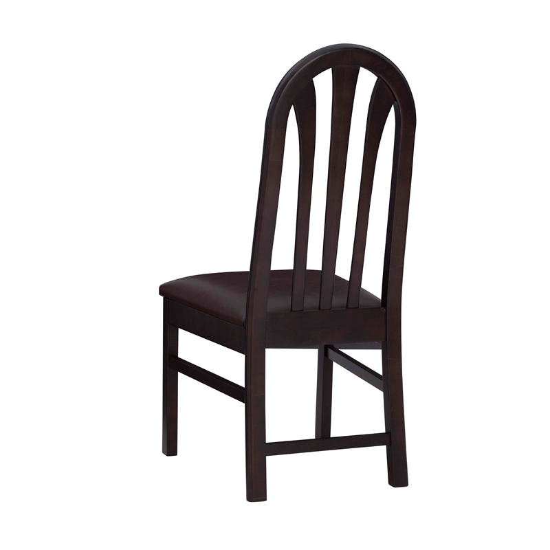 Riverbay Furniture Modern Wood Set of Two Side Chairs in Brown