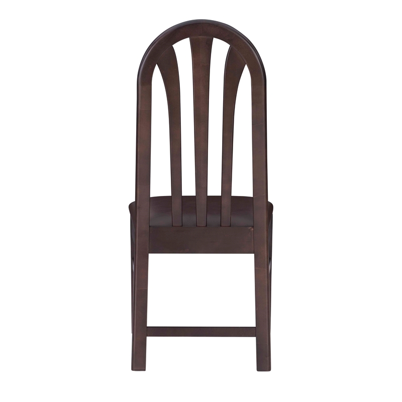 Riverbay Furniture Modern Wood Set of Two Side Chairs in Brown