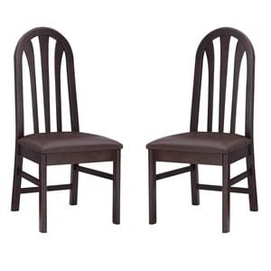 Riverbay Furniture Modern Wood Set of Two Side Chairs in Brown