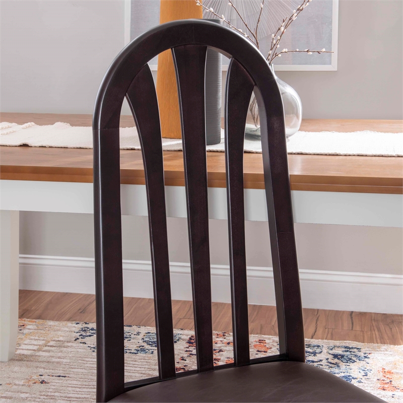 Riverbay Furniture Modern Wood Set of Two Side Chairs in Brown