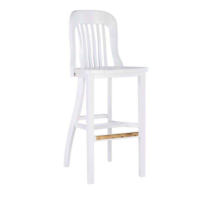Riverbay Furniture Transitional Wood Set of Two Counter Stools in White