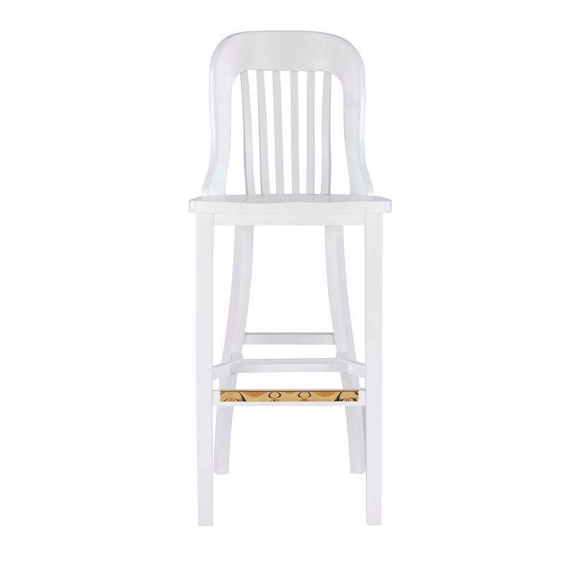 Riverbay Furniture Transitional Wood Set of Two Counter Stools in White