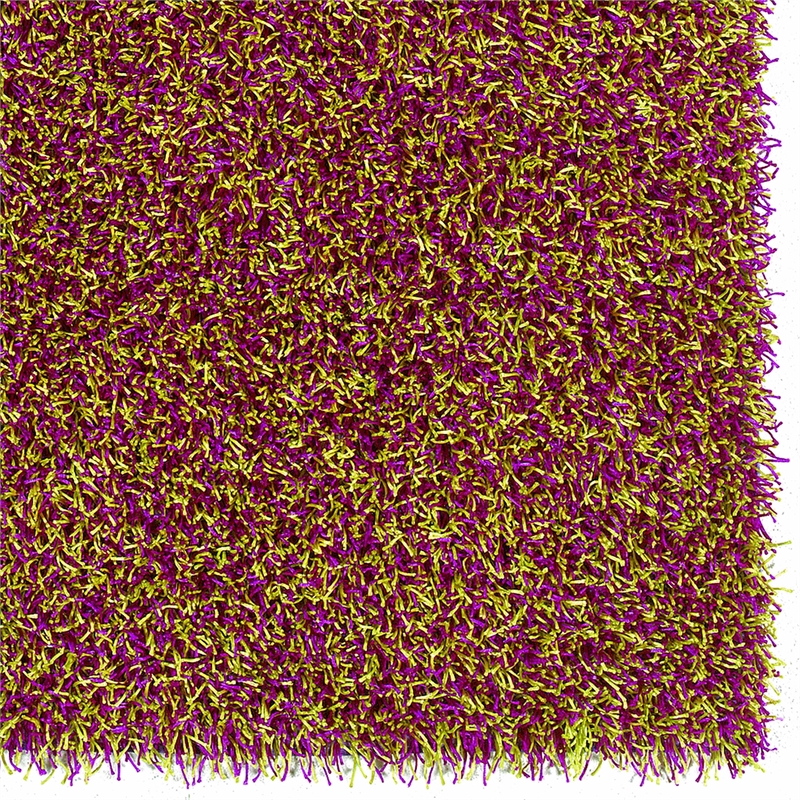 Riverbay Furniture Transitional Shag Polyester 8'x10' Rug in Pink and Green