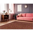 Riverbay Furniture Transitional Shag Polyester 8'x10' Rug in Pink and Green