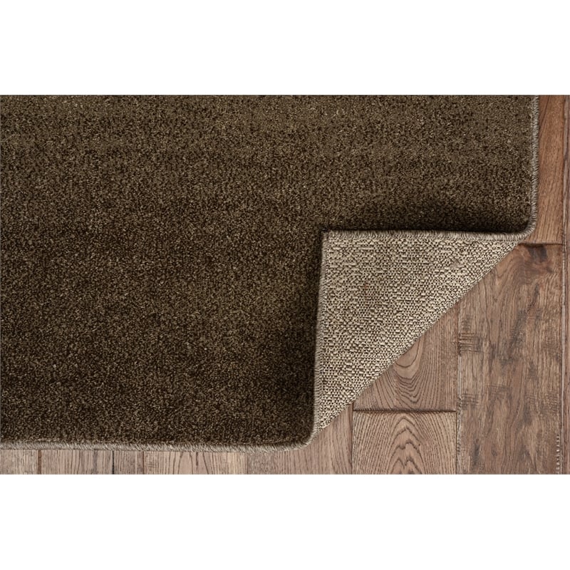 Riverbay Furniture Transitional Polypropylene 8'x10' Rug in Brown and Sand