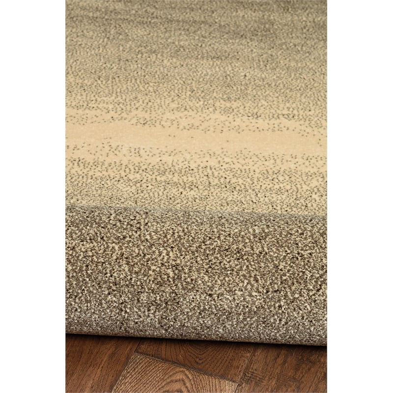Riverbay Furniture Transitional Polypropylene 8'x10' Rug in Brown and Sand
