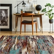 Riverbay Furniture Transitional Polypropylene 3'x5' Rug in Gold and Burgundy