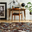 Riverbay Furniture Transitional Polypropylene 3'x5' Rug in Beige and Burgundy