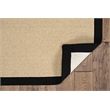 Riverbay Furniture Machine Tufted Wool 8'x11' Rug in Natural and Black