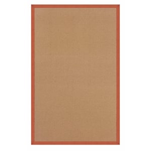 Riverbay Furniture Machine Tufted Wool 8'9&quotx12' Rug in Brown and Burnt Orange