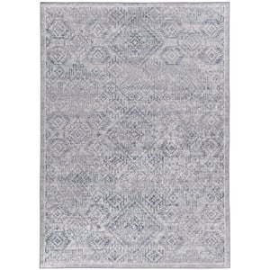 Riverbay Furniture Traditional Woven Polyester 5'x7' Rug in Gray