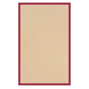 Riverbay Furniture Machine Tufted Wool 8'9&quotx12' Rug in Natural and Red