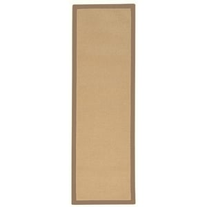Riverbay Furniture Machine Tufted Wool 2'6&quotx12' Rug in Sisal and Beige