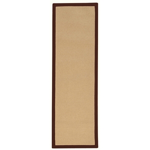 Riverbay Furniture Machine Tufted Wool 2'6&quotx12' Rug in Sisal and Brown